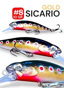 Minnow Sicario Plateado 8cm  - 12gr.